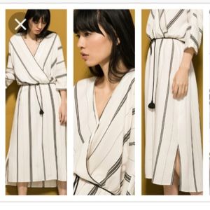 Massimo Dutti Kimono Linen Dress